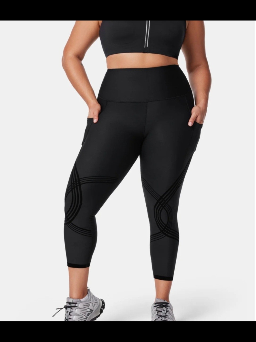 Fanka Black Compression 7/8 Leggings, Ver. 1.0, W/pockets Sz 12-14 (Fanka 10/XL) - Picture 4 of 14